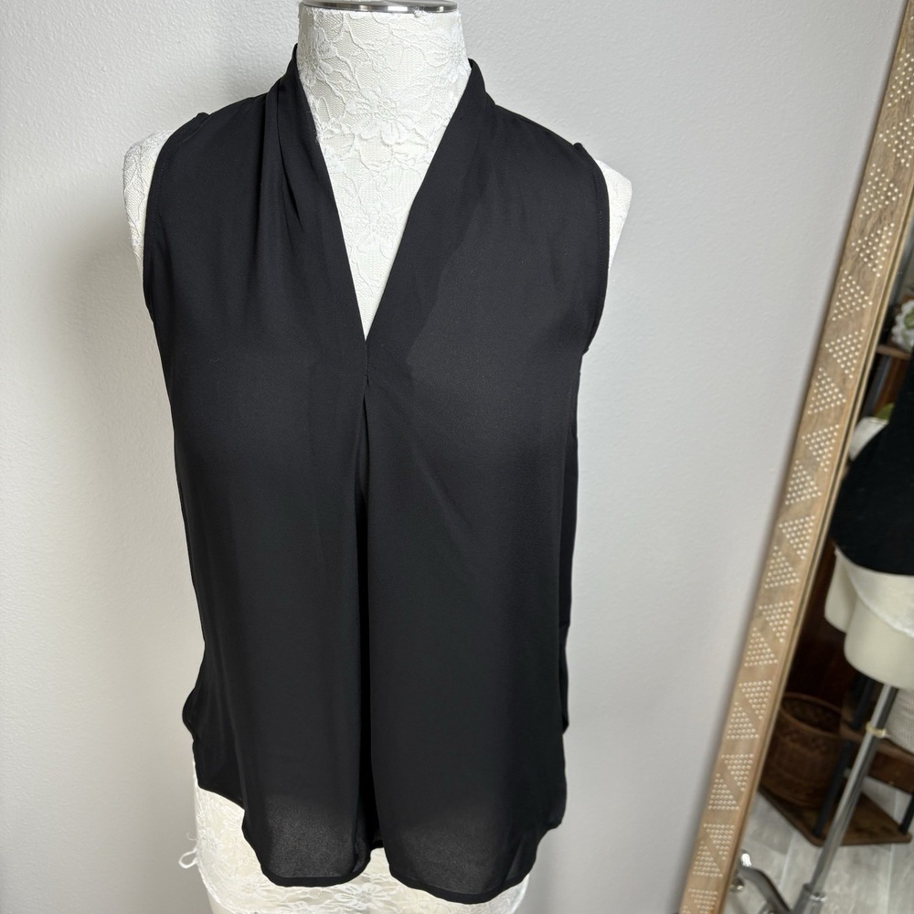 NWT Chocolate USA Women S Black Tank Top Sheer Minimalist Office Professional